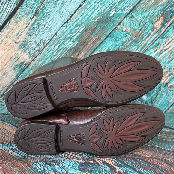 Born Lizzie Tall Brown Leather Studded Riding Boot - Picture 13 of 15